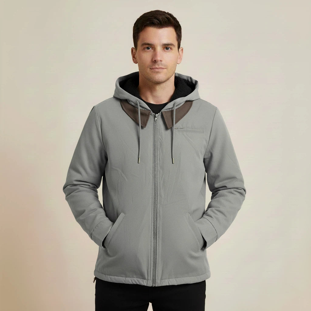 Kurtka Męska z Kapturem na Zamek | Styl Codzienny i Wygodny