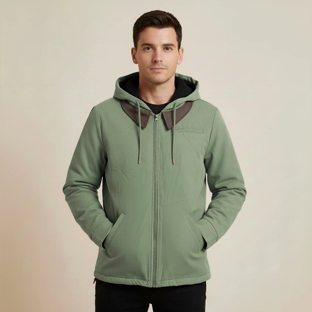 Kurtka Męska z Kapturem na Zamek | Styl Codzienny i Wygodny