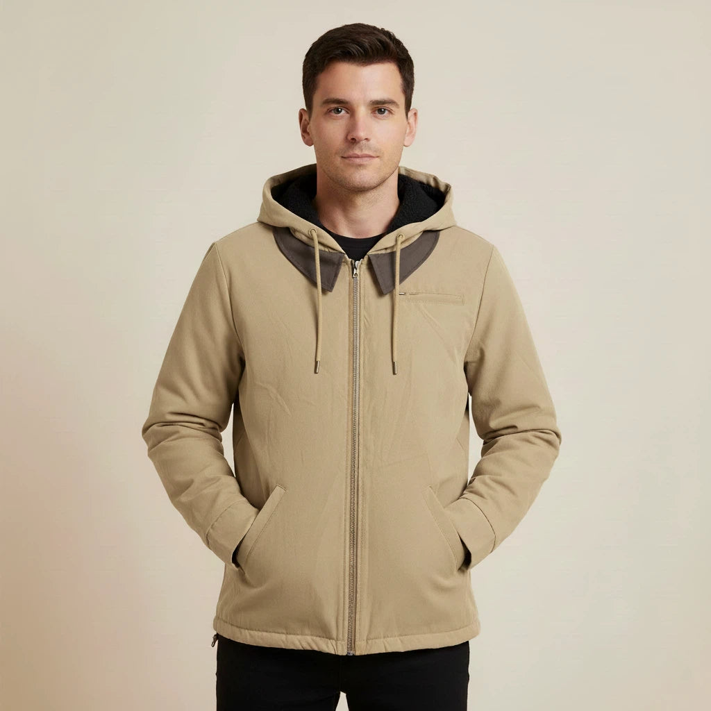 Kurtka Męska z Kapturem na Zamek | Styl Codzienny i Wygodny