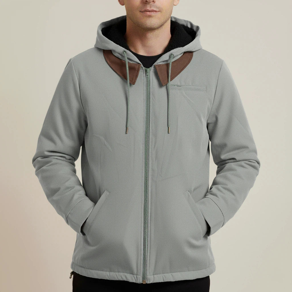 Kurtka Męska z Kapturem na Zamek | Styl Codzienny i Wygodny