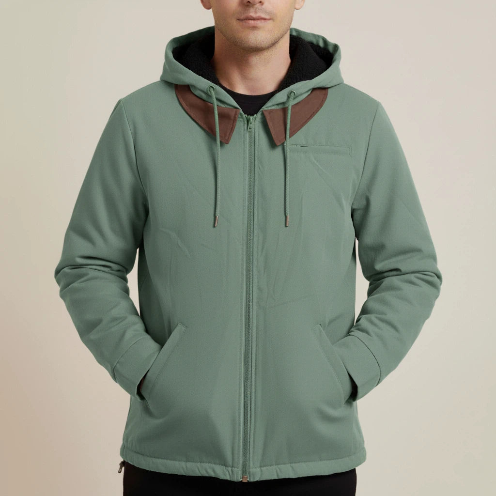 Kurtka Męska z Kapturem na Zamek | Styl Codzienny i Wygodny