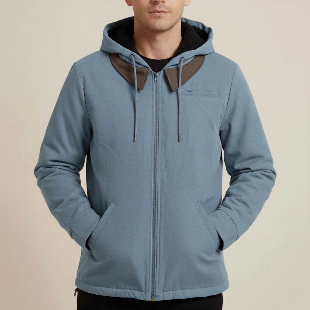Kurtka Męska z Kapturem na Zamek | Styl Codzienny i Wygodny