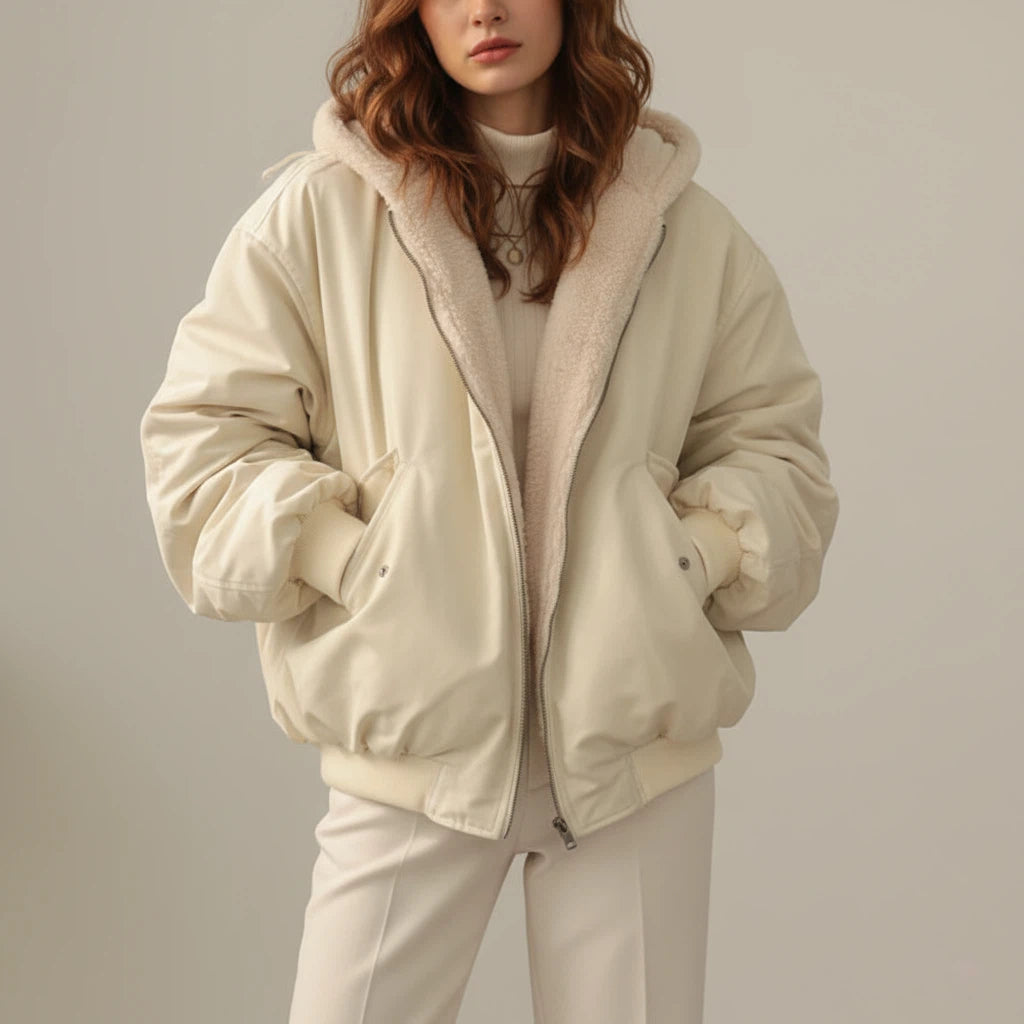 Kurtka Zimowa Damska Dwustronna z Miękkim Ociepleniem | Codzienny Styl