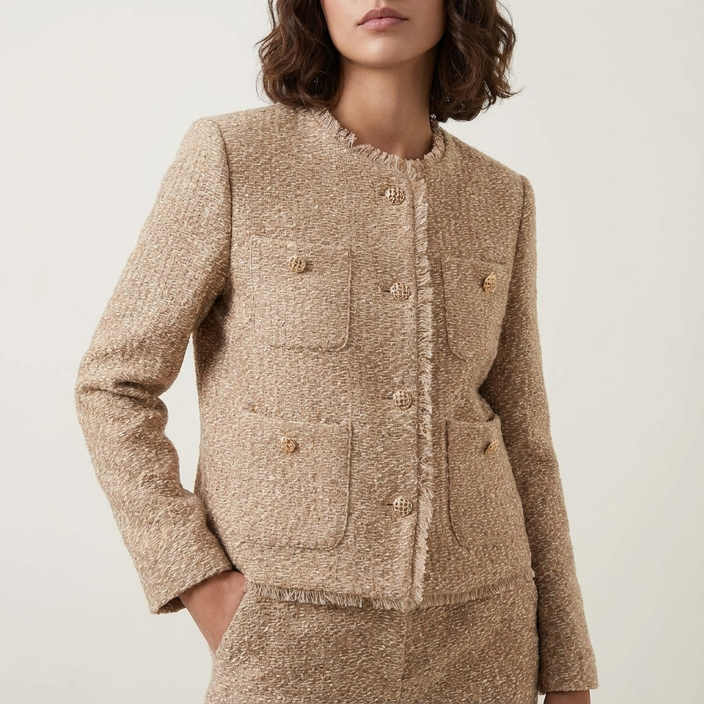 Marynarka damska o strukturalnym kroju z guzikami | Styl miejski