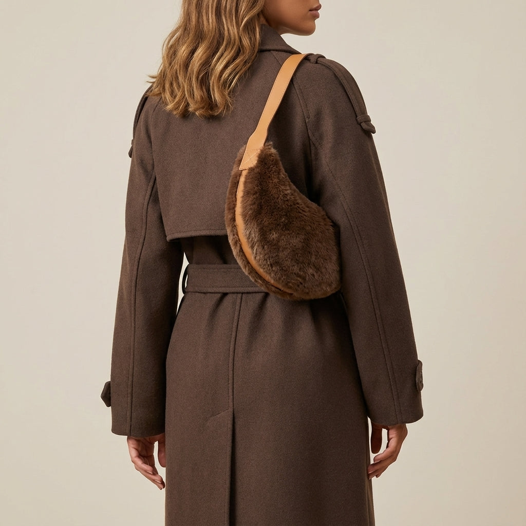 Płaszcz damski długi dwurzędowy | Styl miejski zimowy