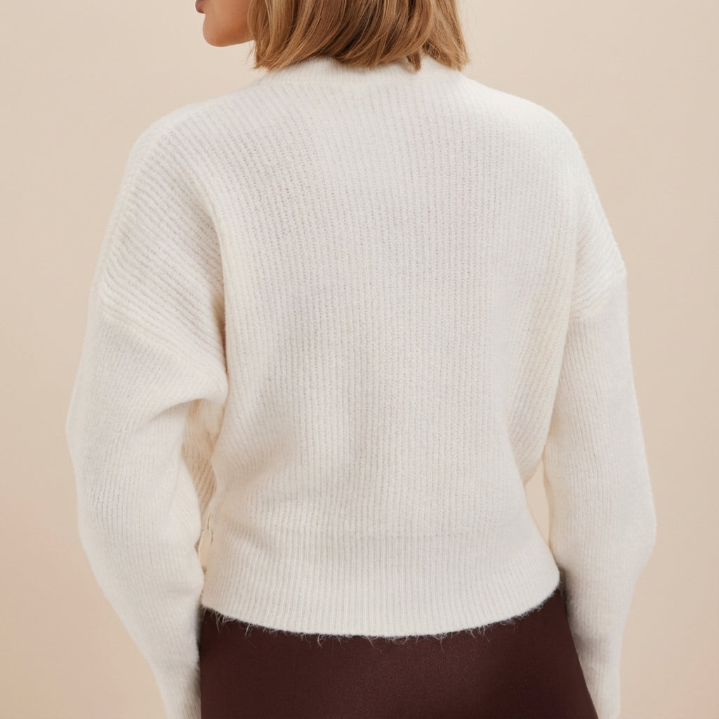 Kardigan damski dekolt V wiązany krój | Codzienne noszenie