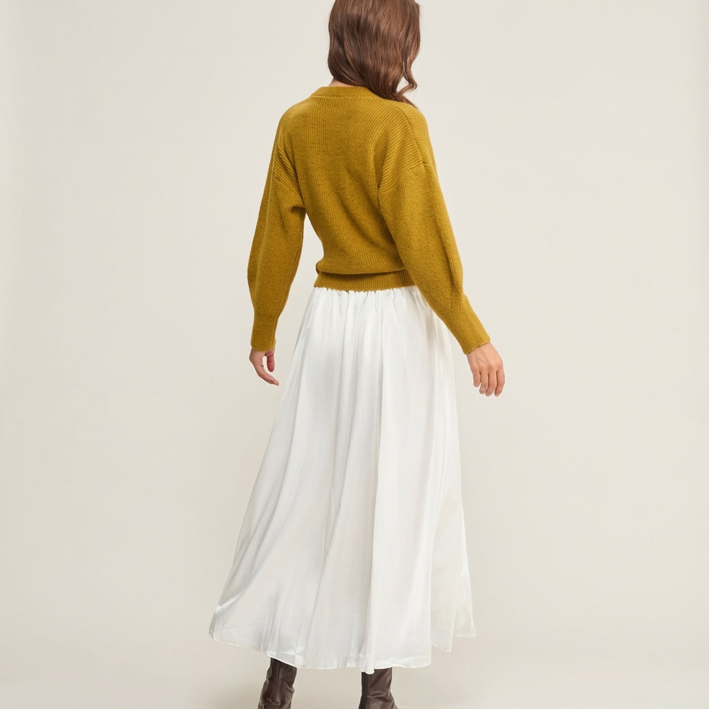 Kardigan damski dekolt V wiązany krój | Codzienne noszenie