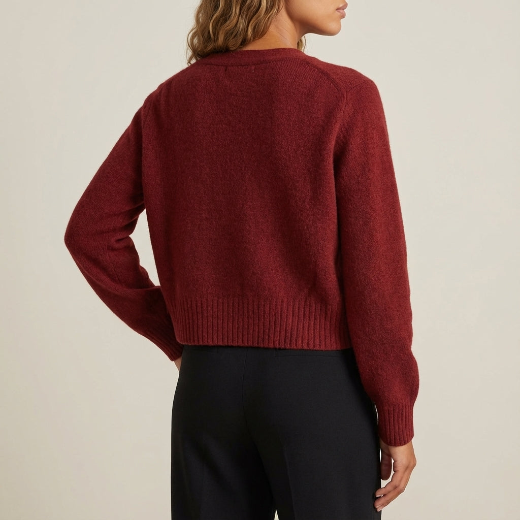 Kardigan damski klasyczny z guzikami | Styl miejski codzienny