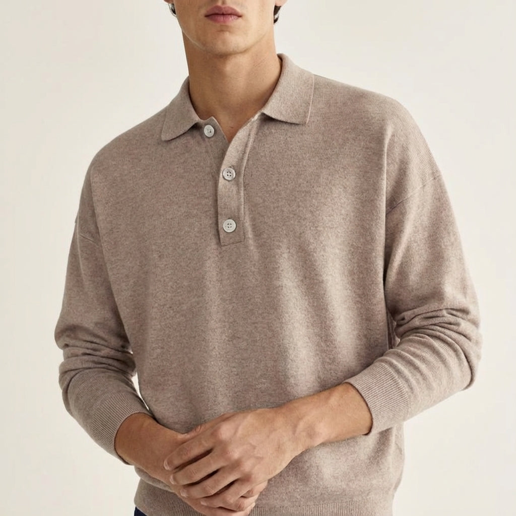 Koszulka polo męska z długim rękawem | Styl codzienny