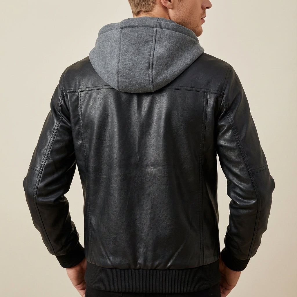 Kurtka męska z kapturem o prostym kroju | Na co dzień