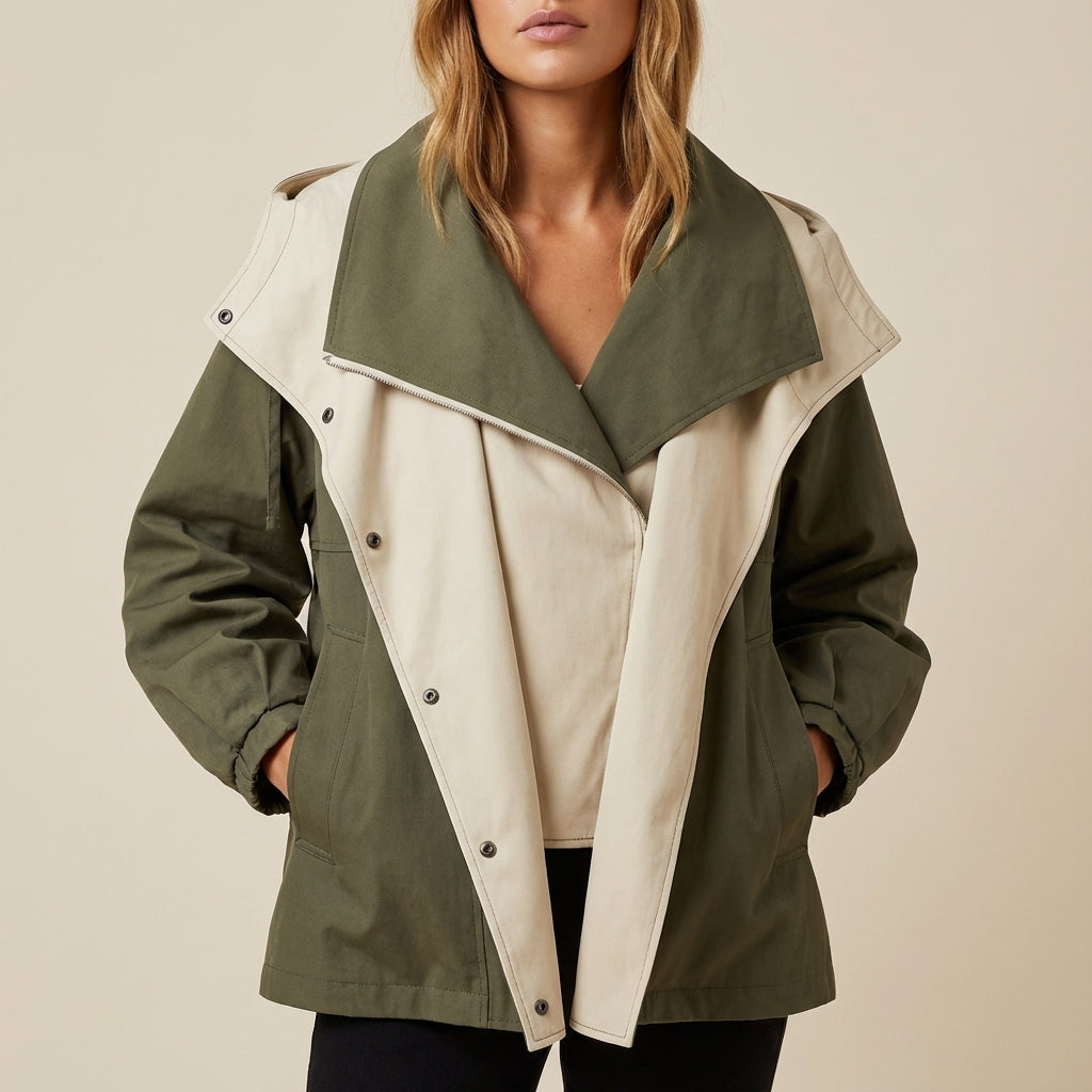 Kurtka Zimowa Damska Oversize z Kapturem | Miejski Styl