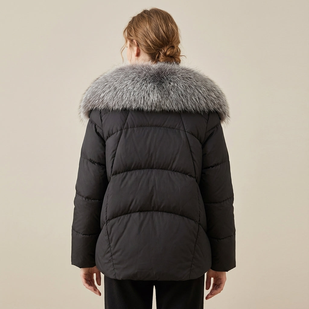 Kurtka Zimowa Damska Pikowana Khaki | Styl Miejski