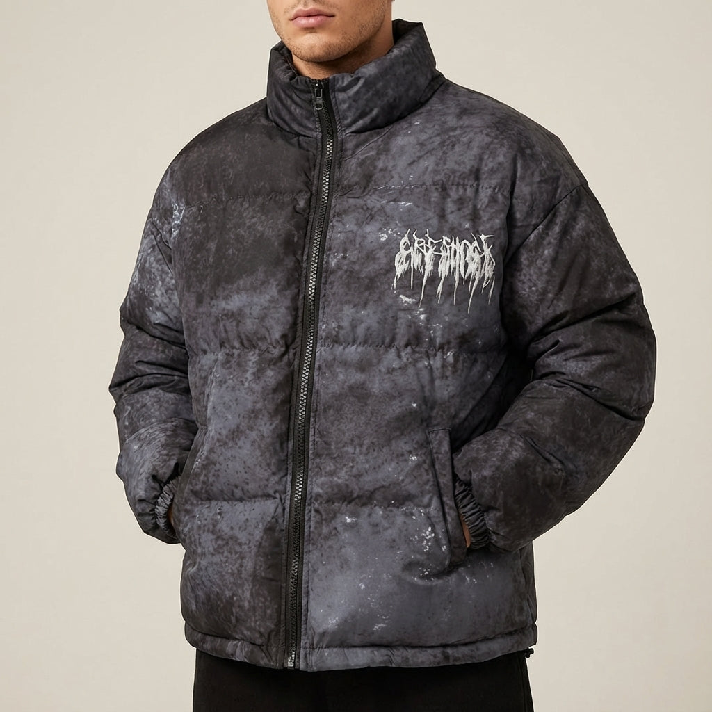 Kurtka damska zimowa techwear z nadrukiem | Styl miejski