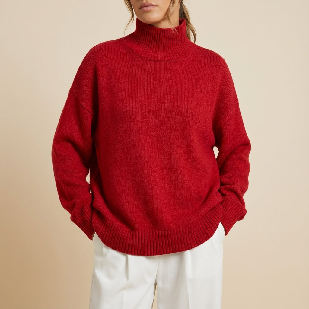 Sweter damski oversize golf | Styl codzienny