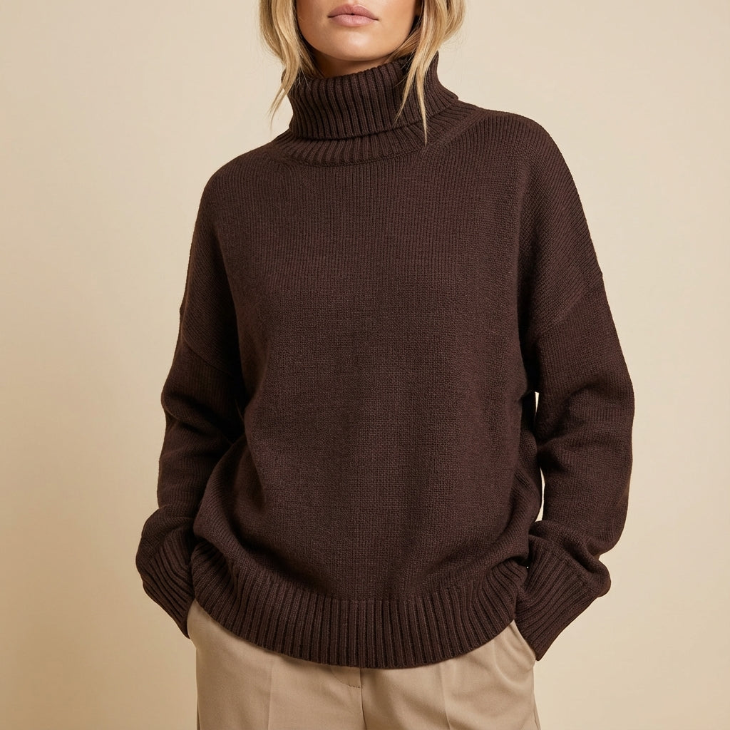 Sweter damski oversize golf | Styl codzienny