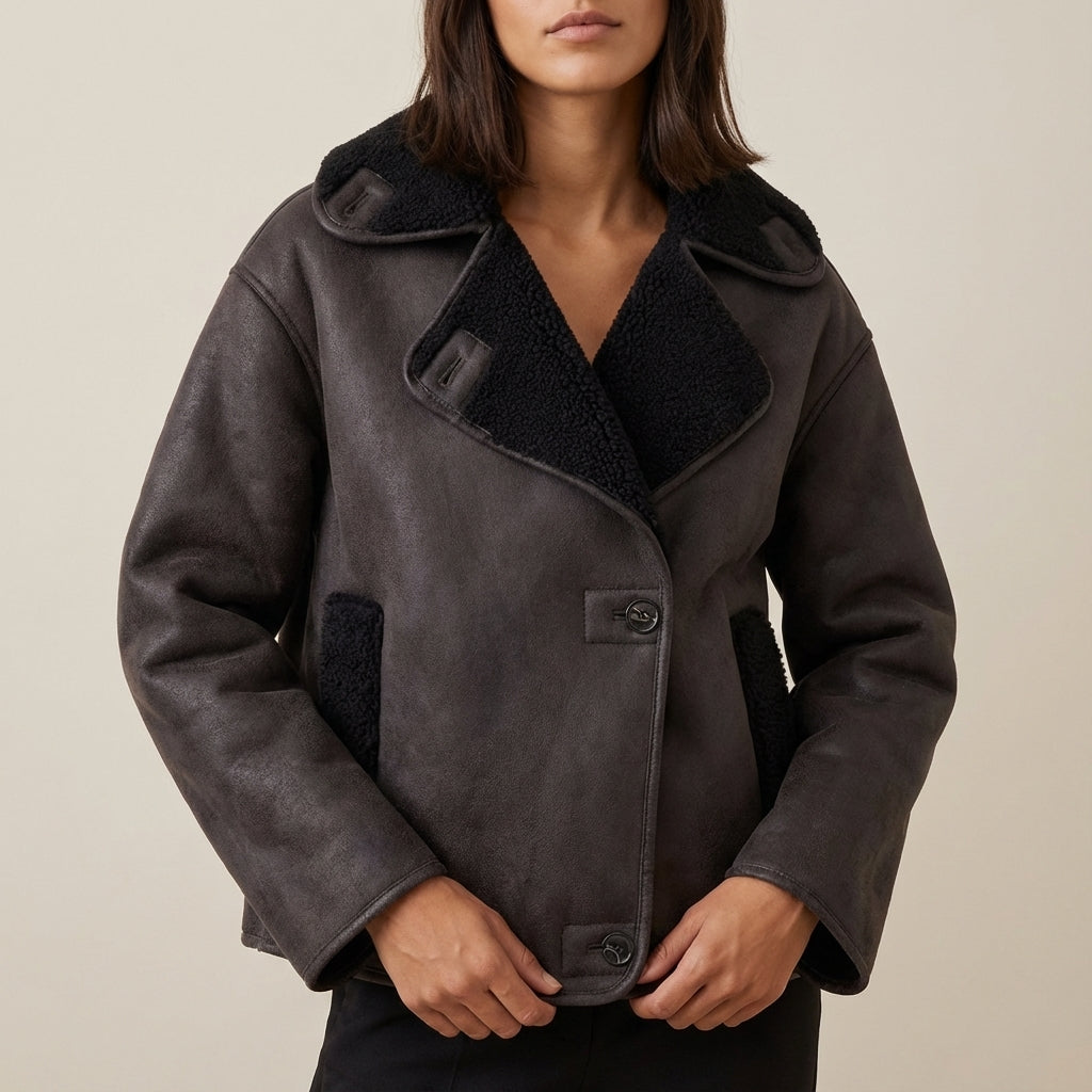 Kurtka Zimowa Damska Czarna Outdoor | Miejski Styl