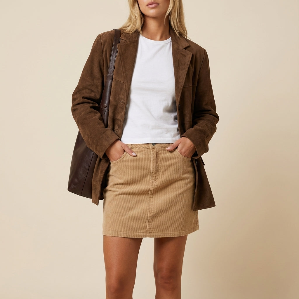 Kurtka damska o luźnym kroju z guzikami | Styl codzienny