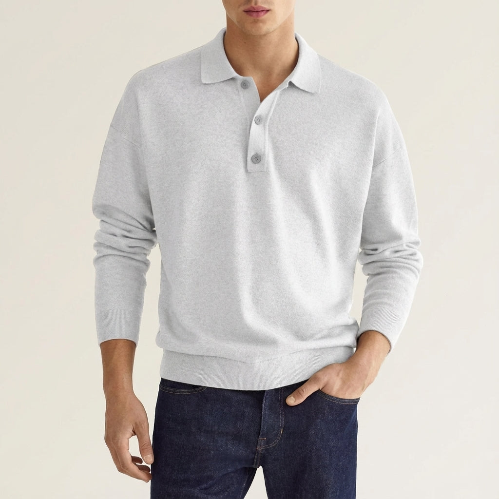 Koszulka polo męska z długim rękawem | Styl codzienny