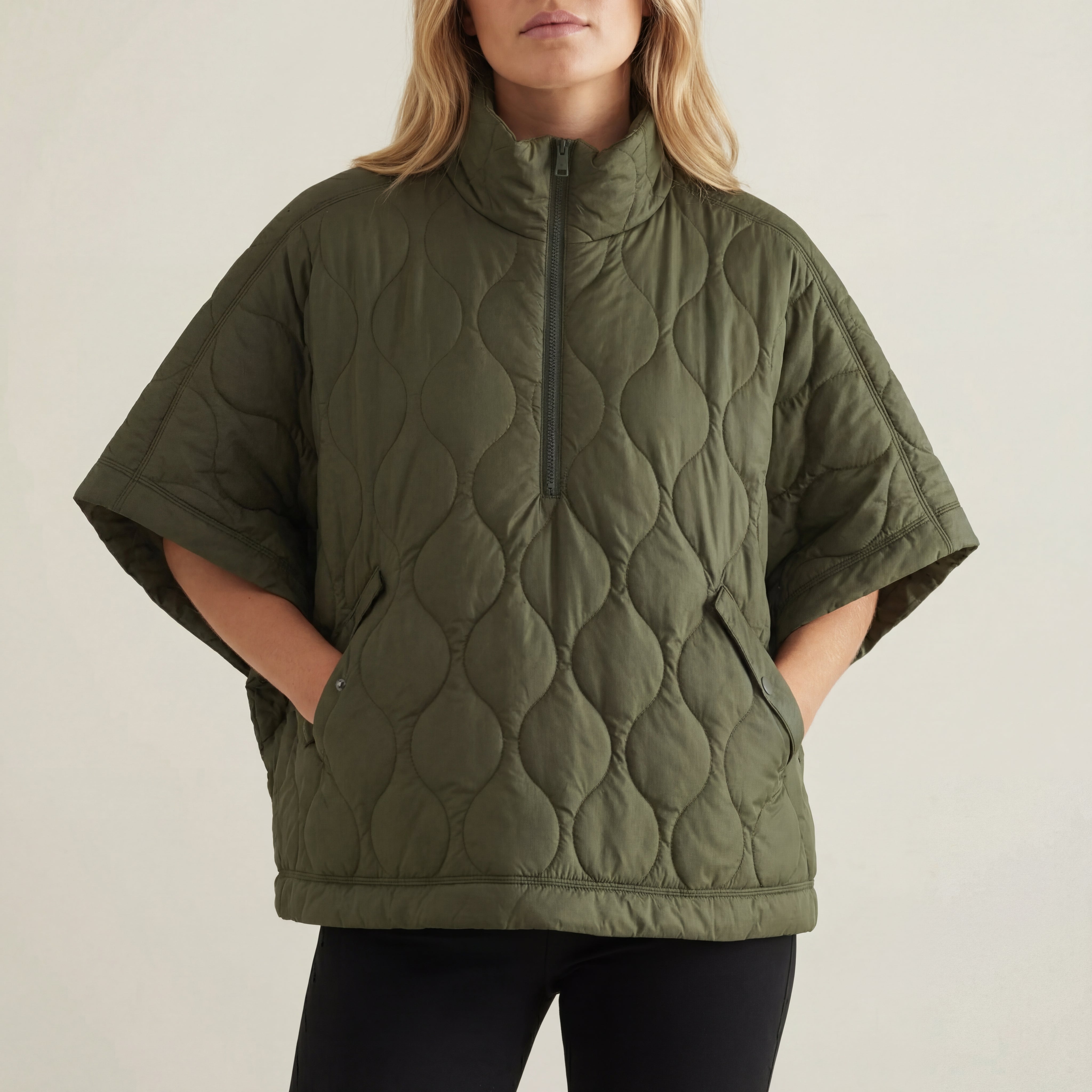 Kamizelka Damska Pikowana z Półrękawami | Styl Codzienny