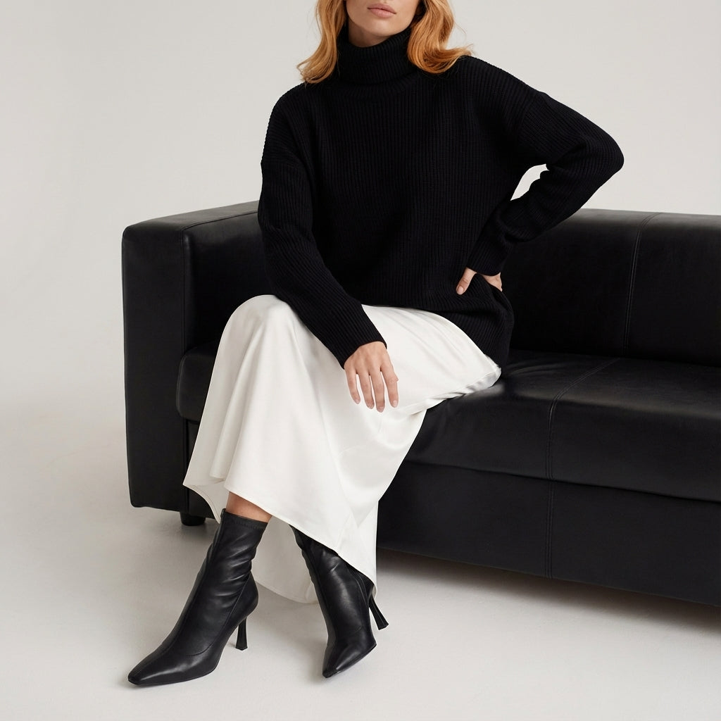 Spódnica Maxi Damska Satynowa | Styl Codzienny