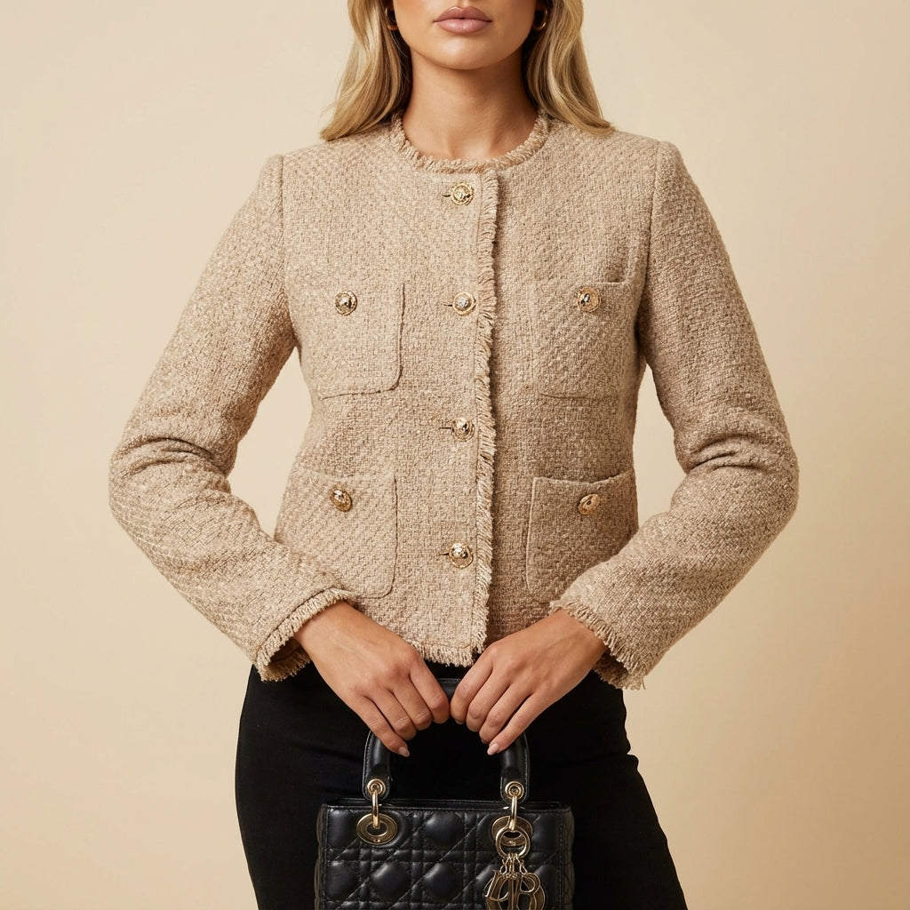 Marynarka damska o strukturalnym kroju z guzikami | Styl miejski