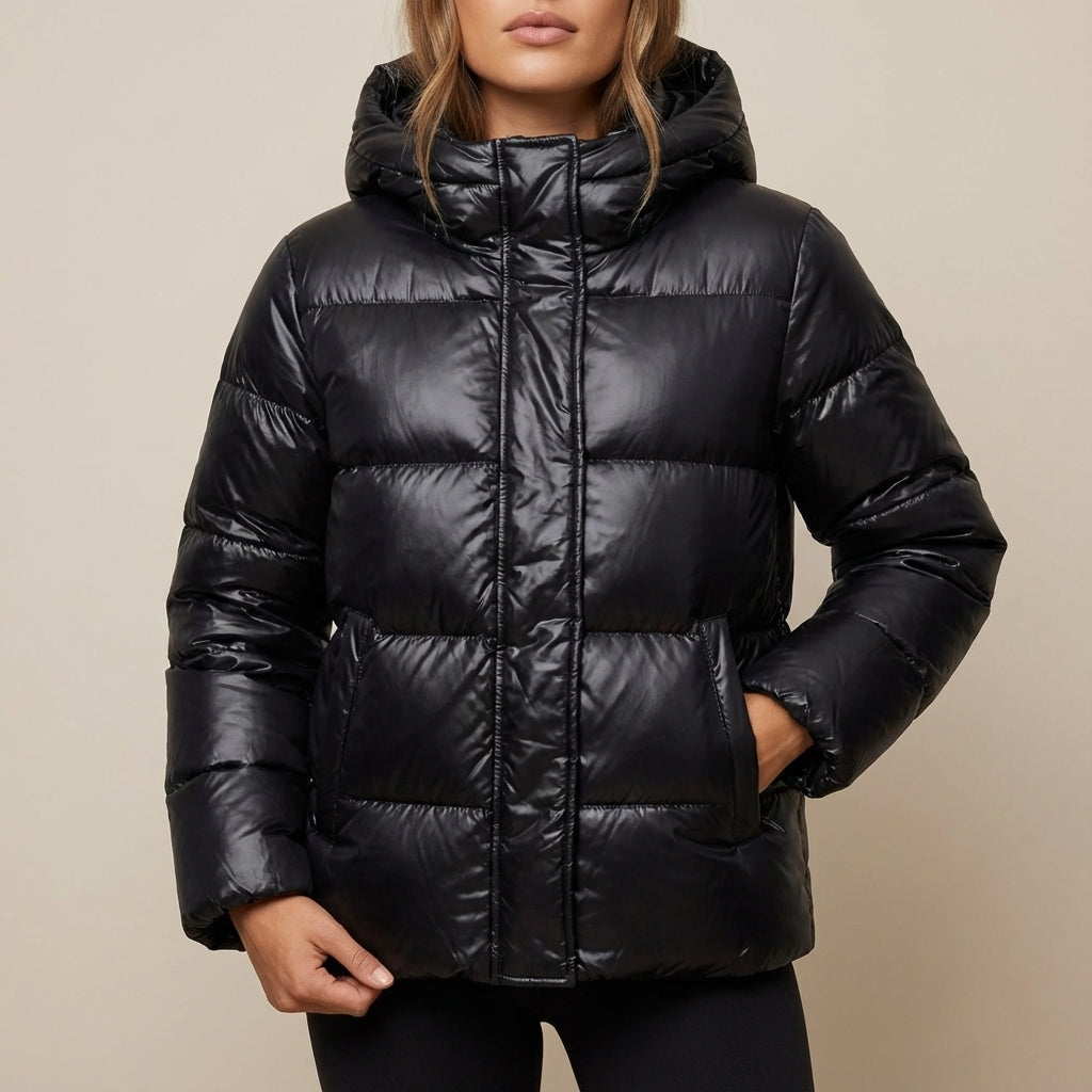 Kurtka Puchowa Damska z Kapturem | Miejski Styl Zimowy