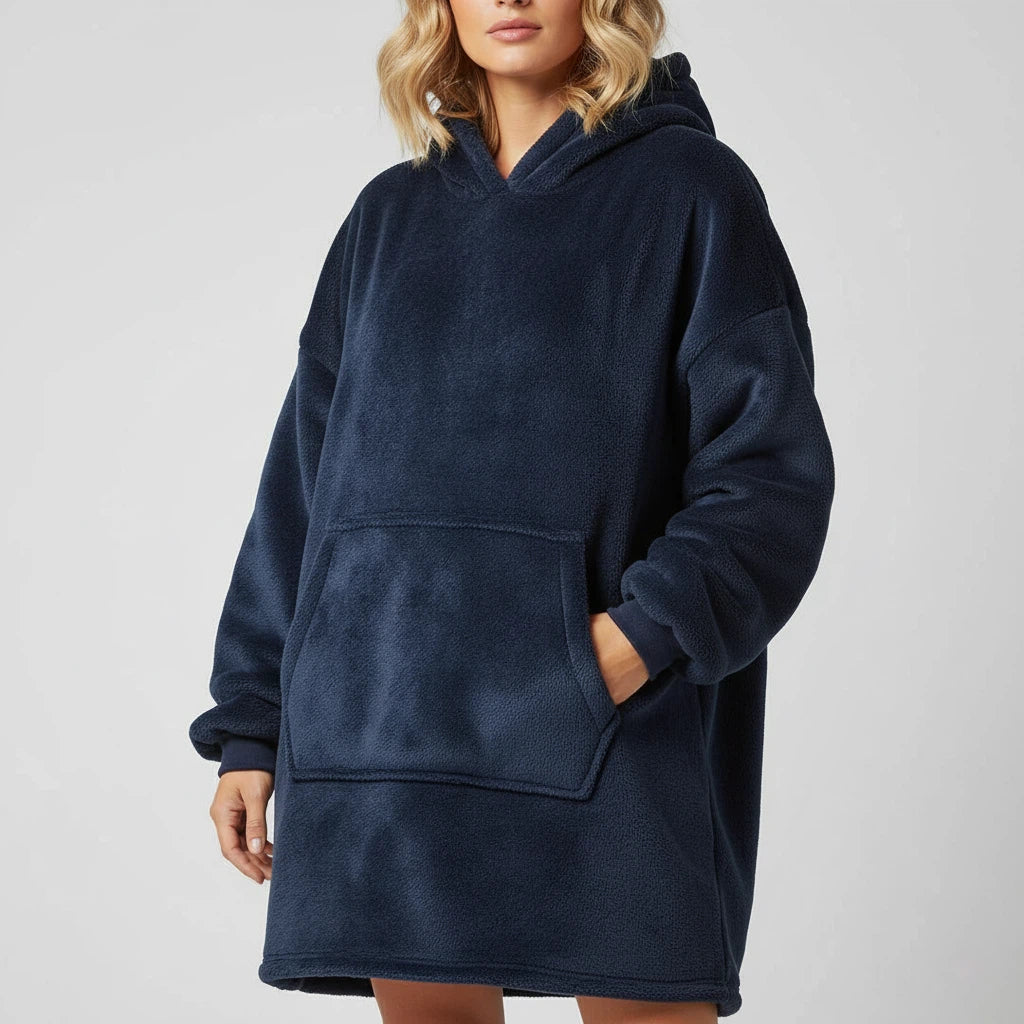 Bluza Koc Oversize z Kapturem Polarowa | Do Domu i Na Co Dzień