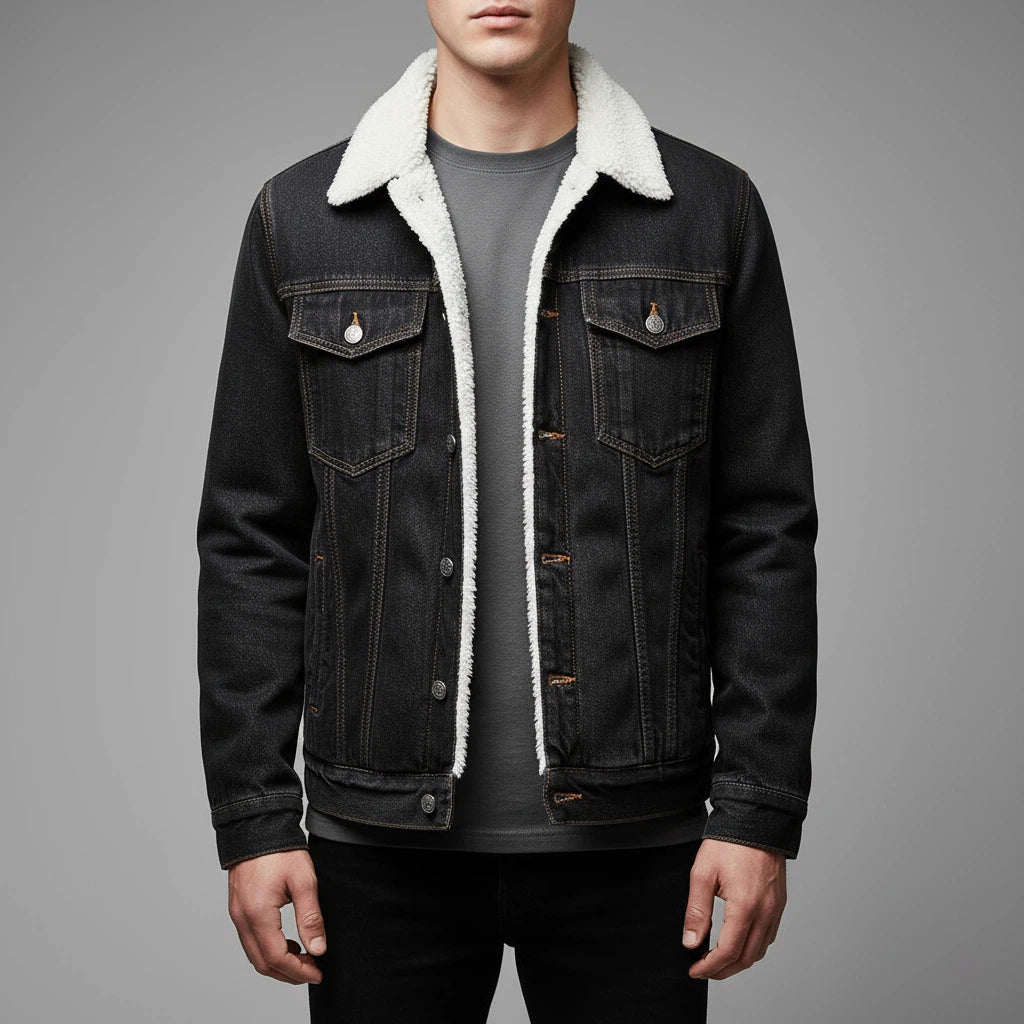 Kurtka Jeansowa Męska Ocieplana | Na Jesień i Zimę