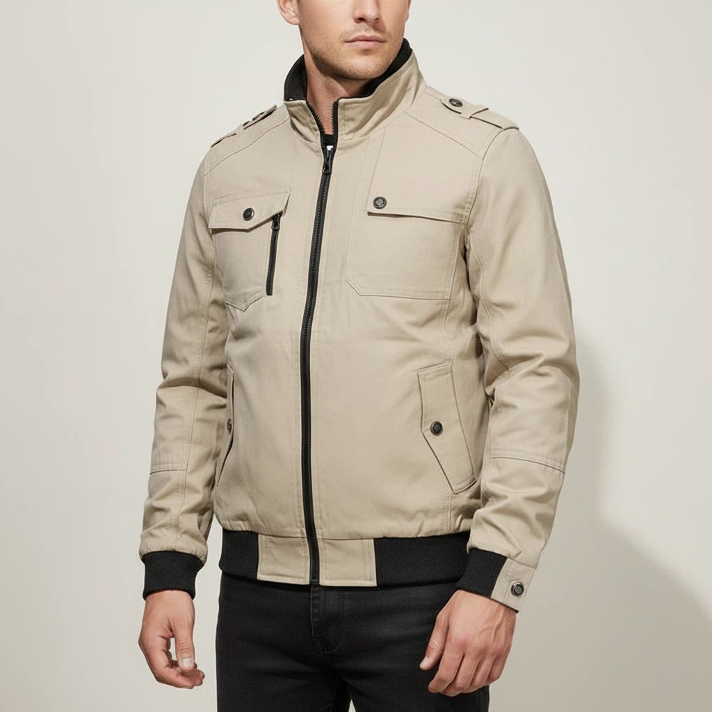 Kurtka Przejściowa Męska Zasuwana z Kieszeniami | Na Co Dzień