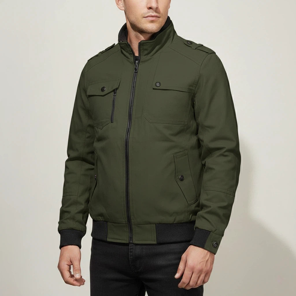 Kurtka Przejściowa Męska Zasuwana z Kieszeniami | Na Co Dzień