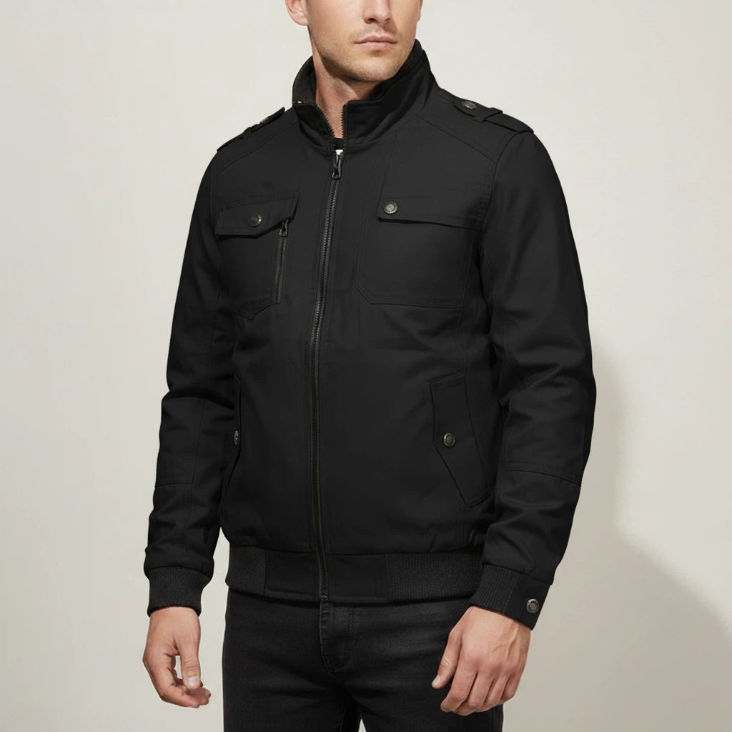 Kurtka Przejściowa Męska Zasuwana z Kieszeniami | Na Co Dzień