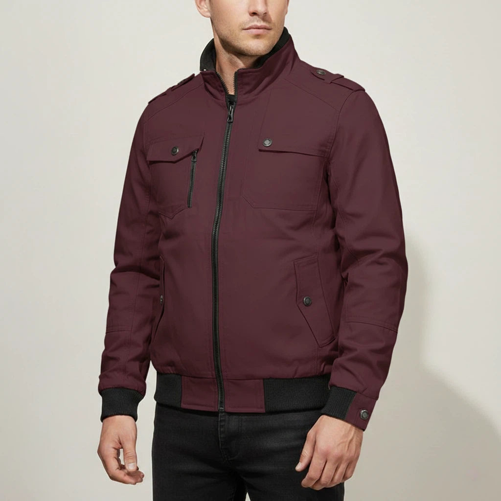 Kurtka Przejściowa Męska Zasuwana z Kieszeniami | Na Co Dzień