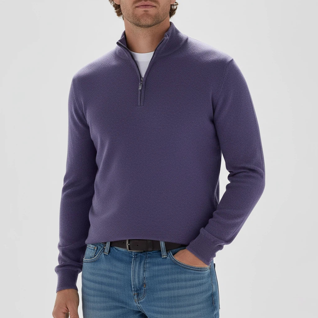 Sweter Męski z Zamkiem | Styl Codzienny