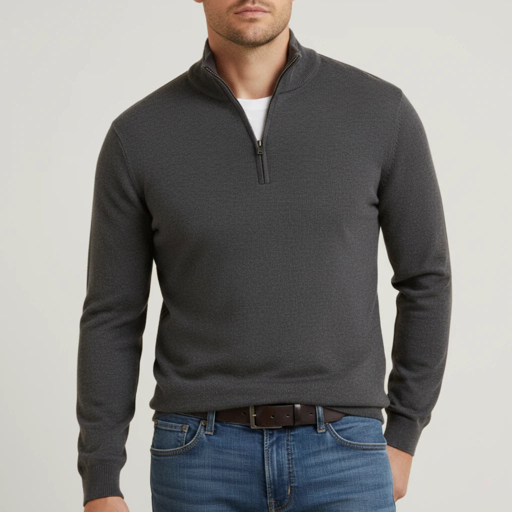 Sweter Męski z Zamkiem | Styl Codzienny