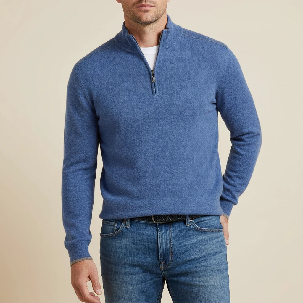 Sweter Męski z Zamkiem | Styl Codzienny