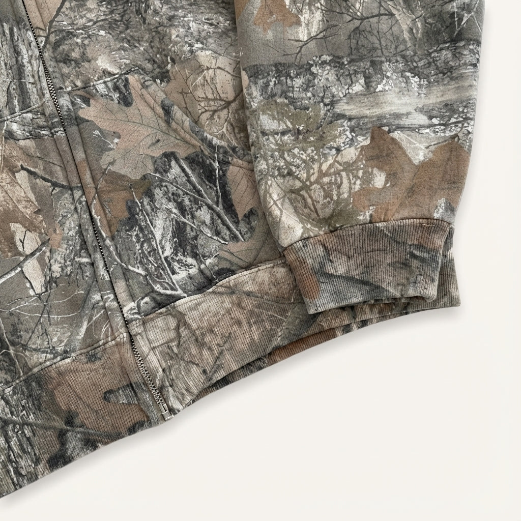 Bluza męska oversize moro z podwójnym kapturem | Na co dzień