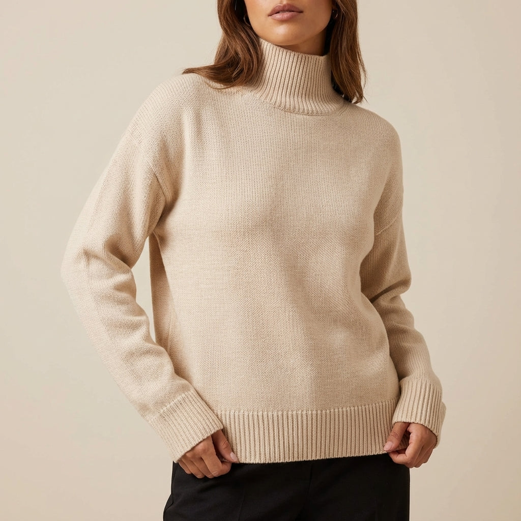 Sweter damski oversize golf | Styl codzienny