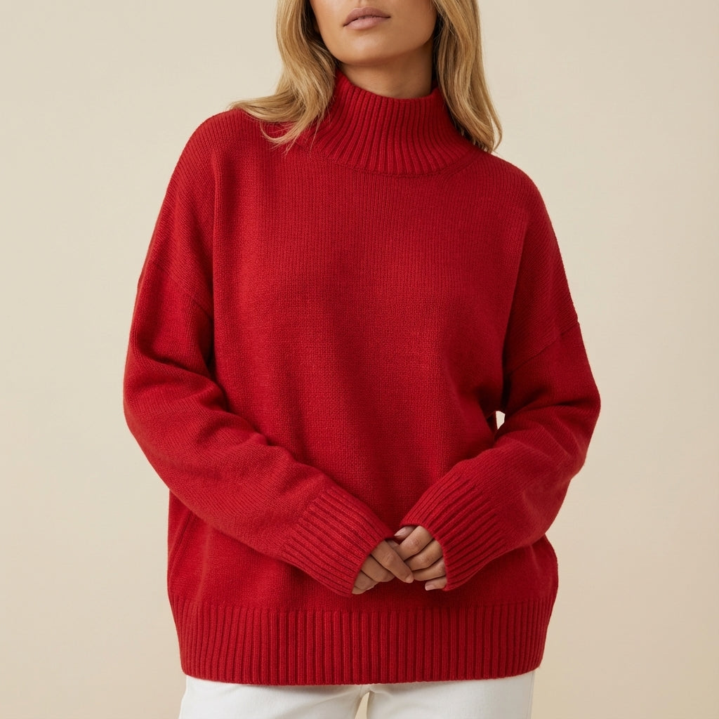 Sweter damski oversize golf | Styl codzienny
