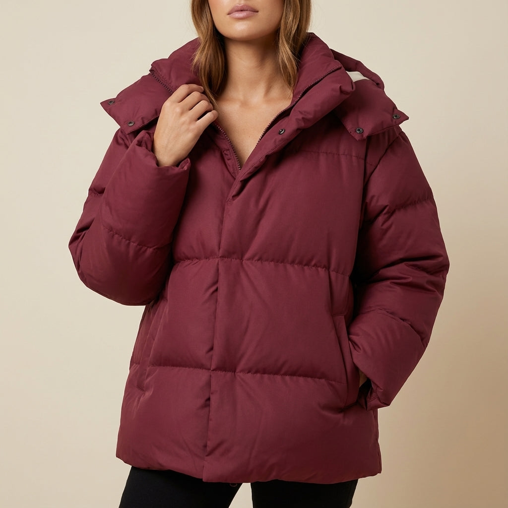 Kurtka Zimowa Damska Pikowana z Kapturem | Na Chłodniejsze Dni