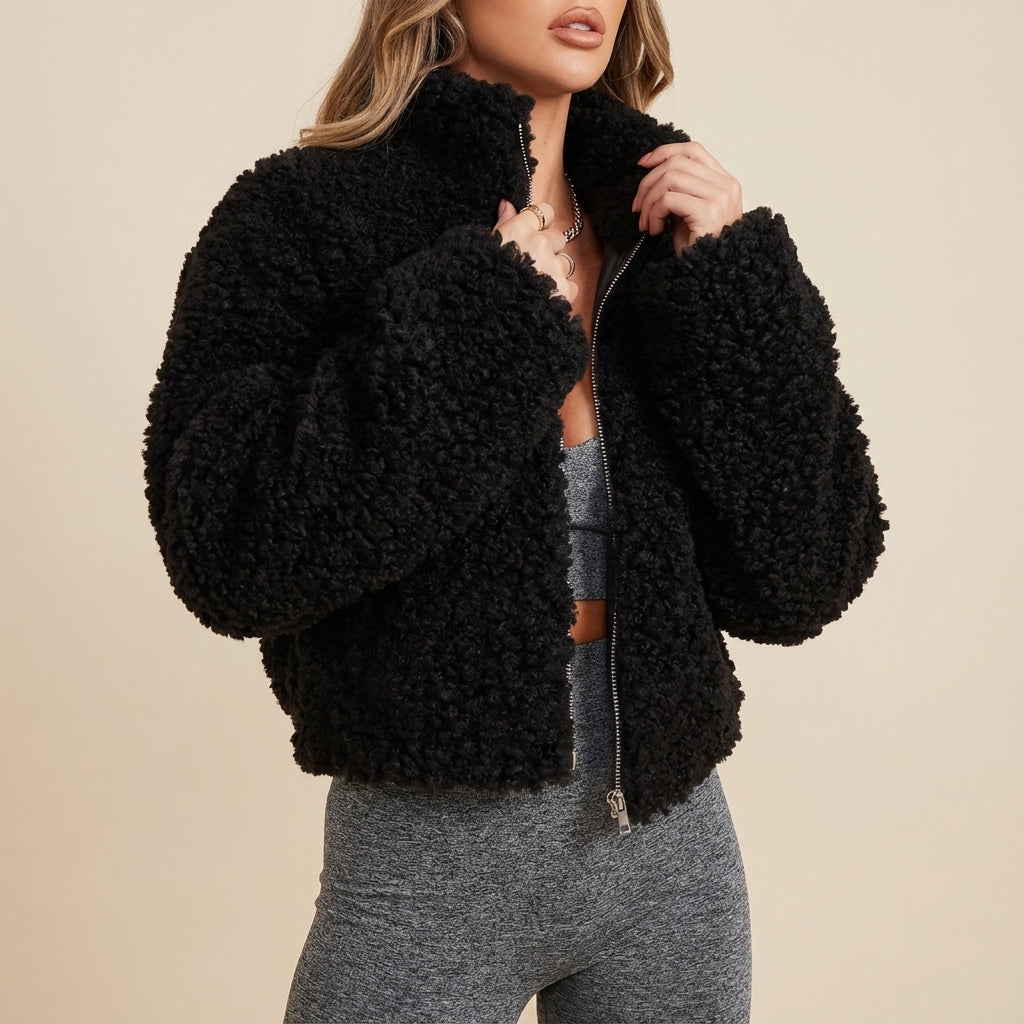 Kurtka Damska Teksturowana Cynamonowa | Codzienny Styl