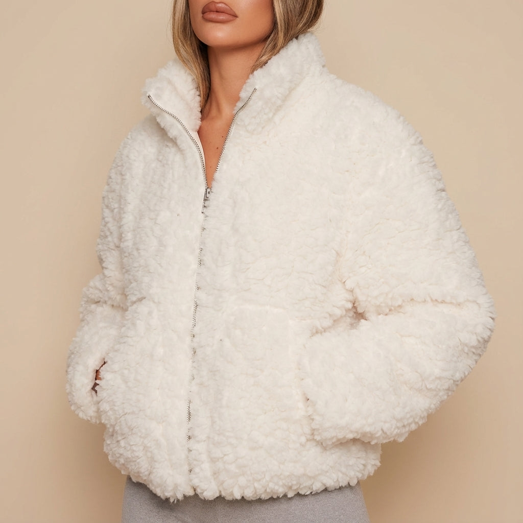 Kurtka Damska Teksturowana Cynamonowa | Codzienny Styl