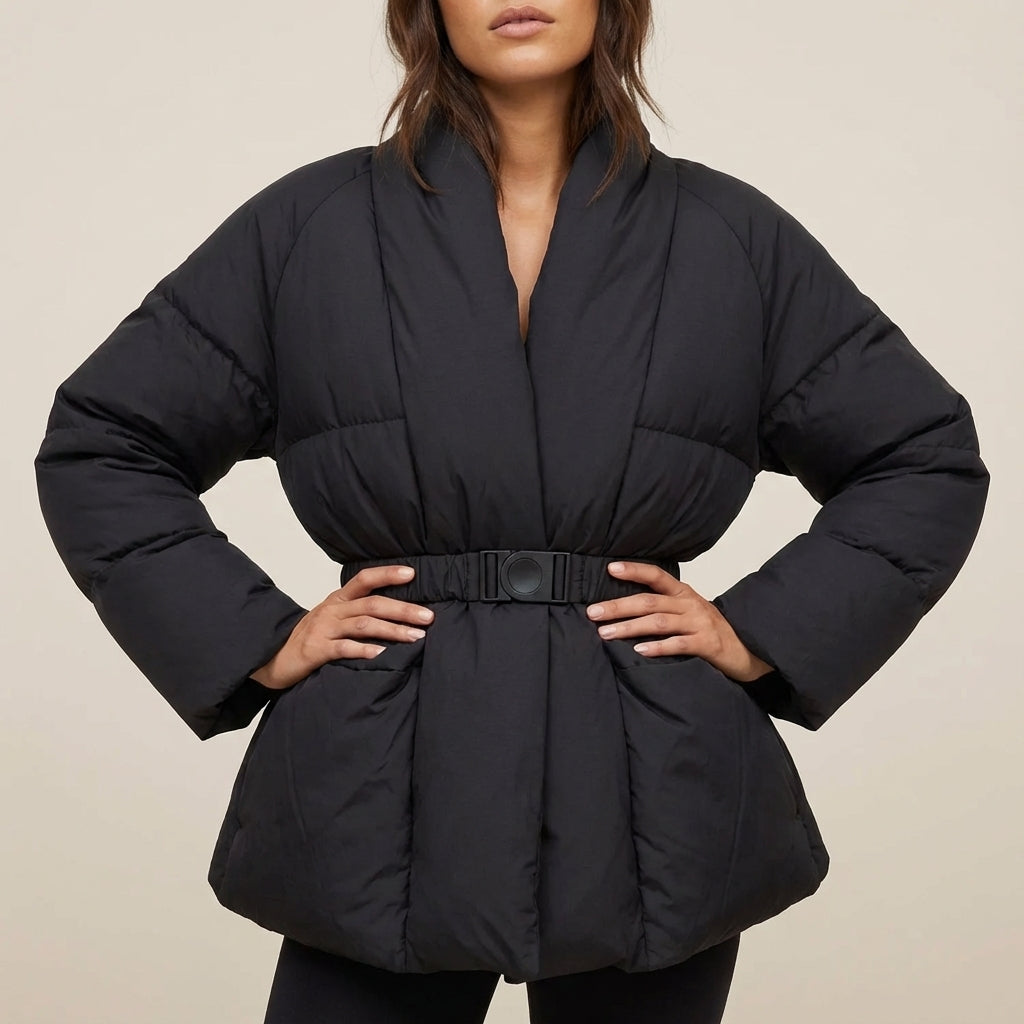 Kurtka Damska Zimowa Puchowa z Kapturem | Styl Miejski