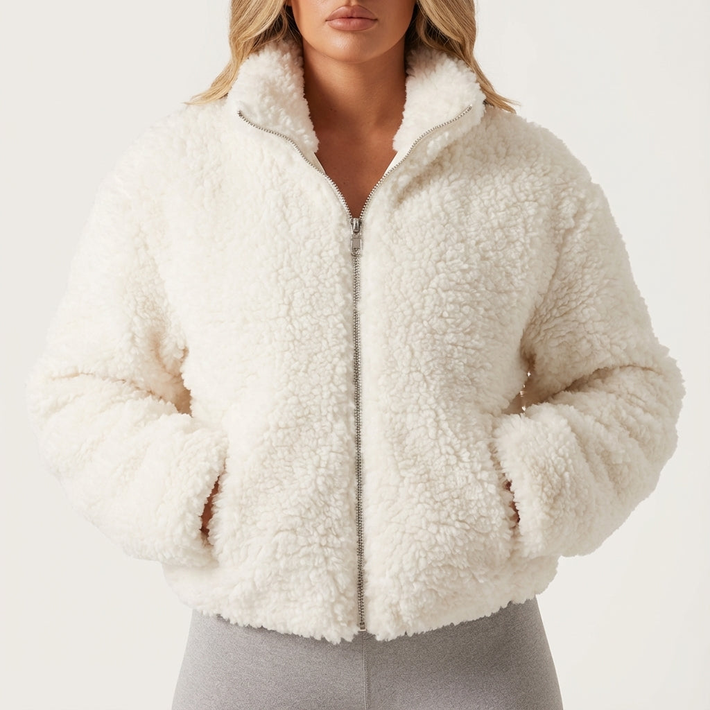 Kurtka Damska Teksturowana Cynamonowa | Codzienny Styl