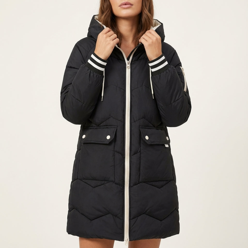 Kurtka Damska Zimowa z Kapturem | Styl Miejski na Co Dzień