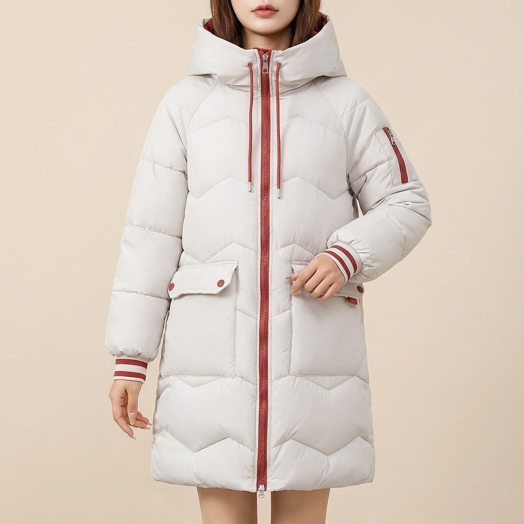 Kurtka Damska Zimowa z Kapturem | Styl Miejski na Co Dzień