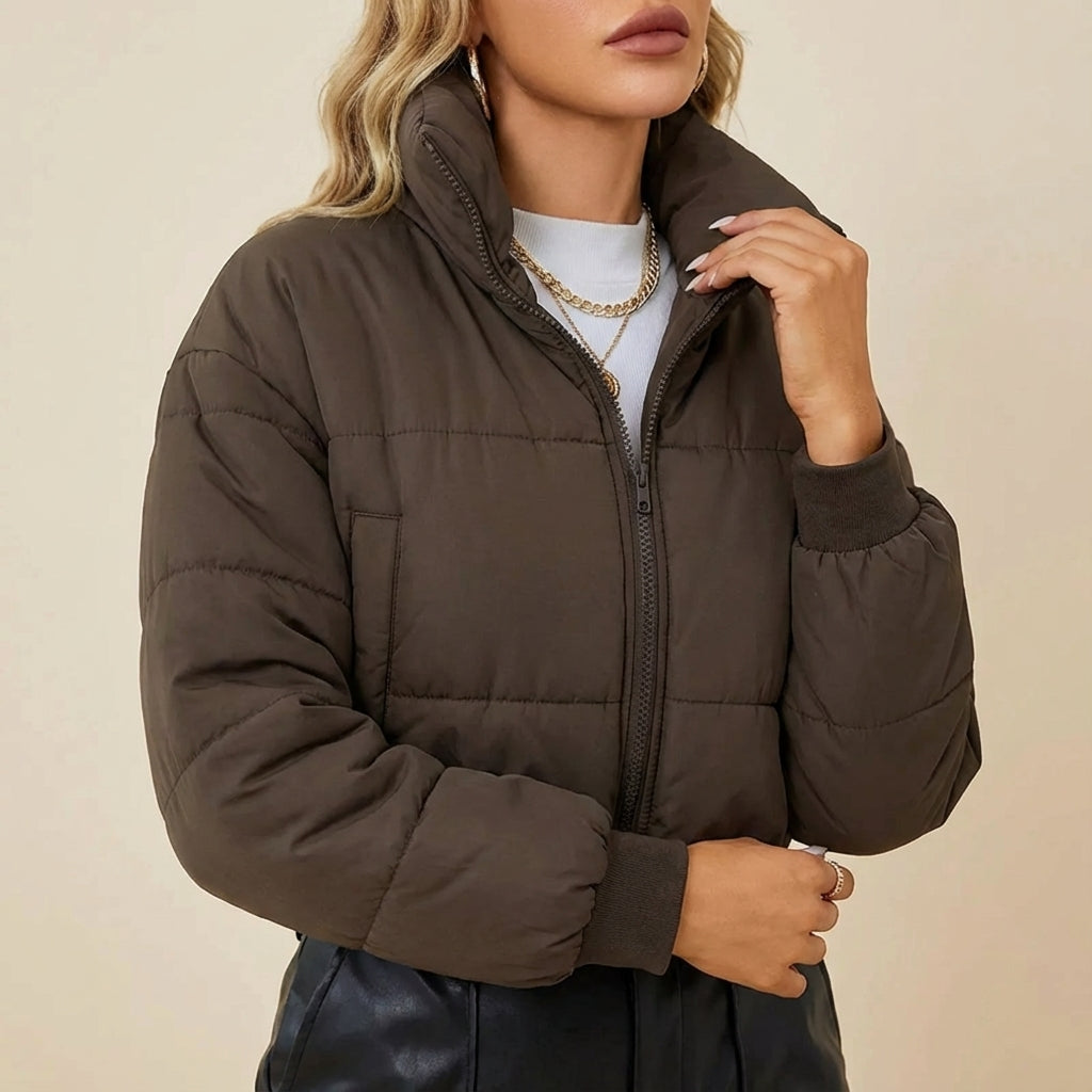 Kurtka Pikowana Damska Krótka | Codzienny Styl Miejski