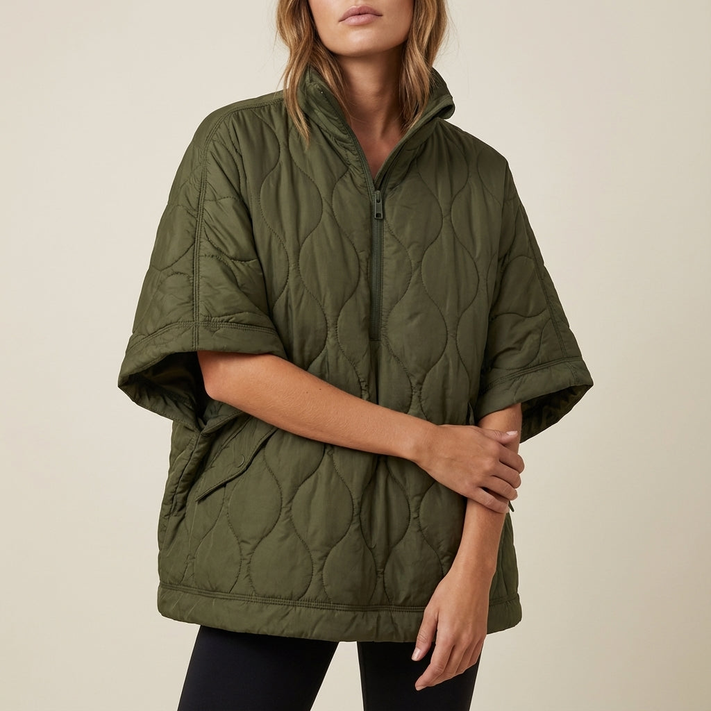 Kamizelka Damska Pikowana z Półrękawami | Styl Codzienny