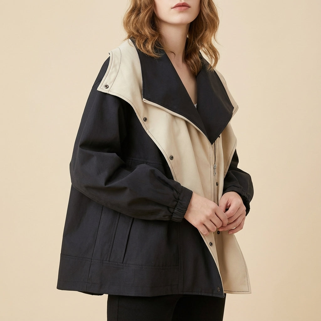 Kurtka Zimowa Damska Oversize z Kapturem | Miejski Styl