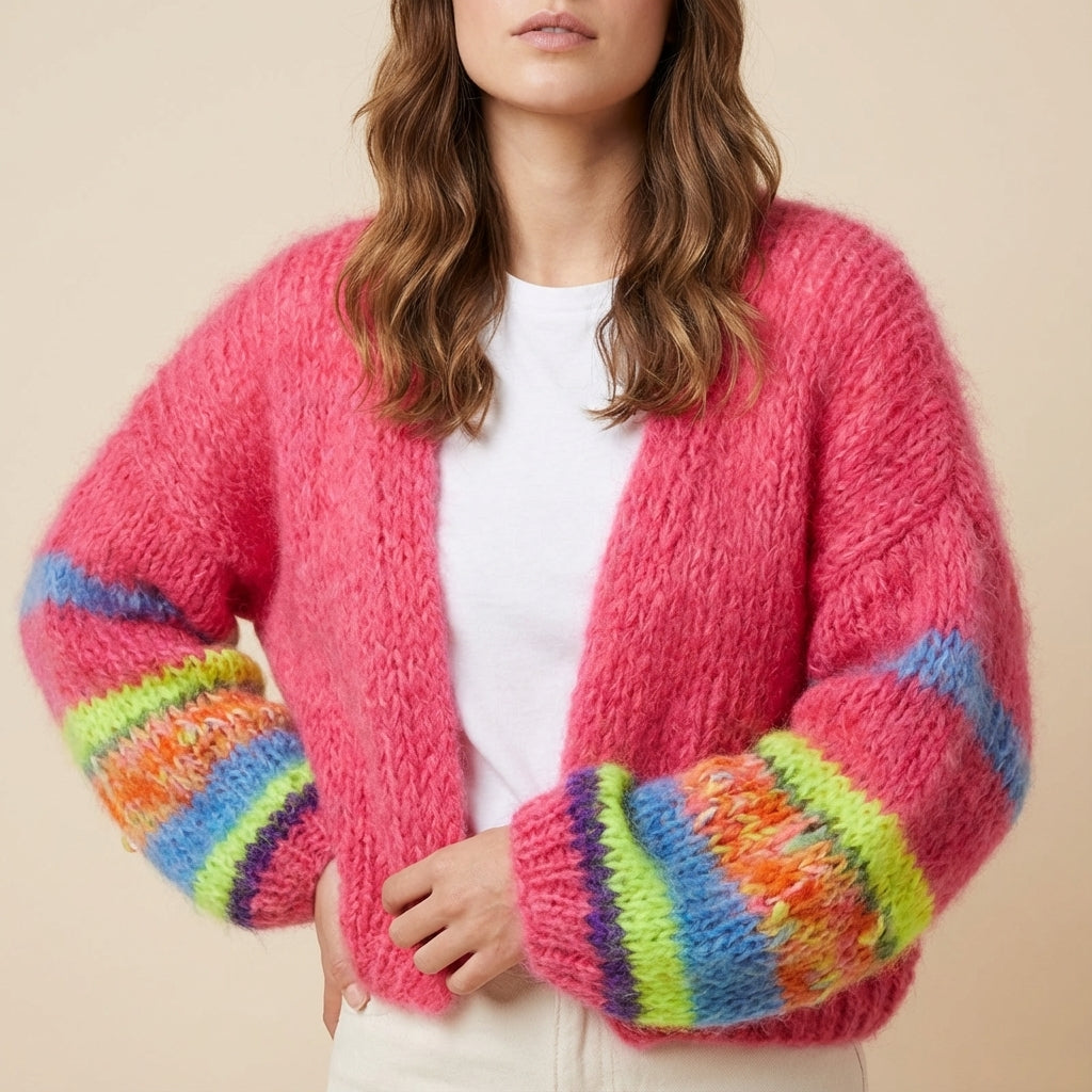 Sweter Damski Oversize w Paski | Codzienny Styl