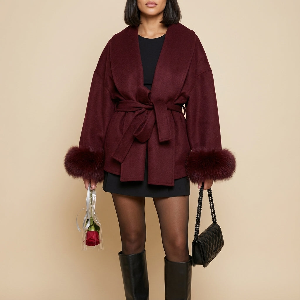 Płaszcz Damski Klasyczny z Paskiem | Styl Miejski